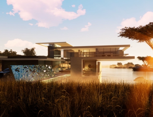 Avantgarde Villa mit Flachdach