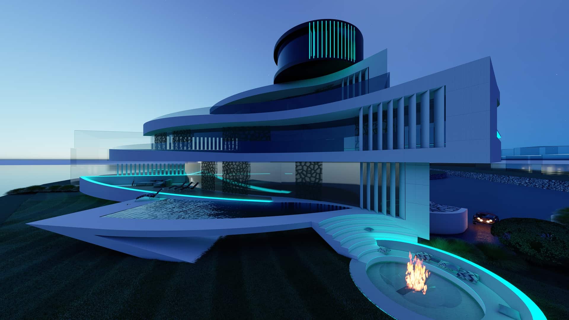 Futuristische Villa